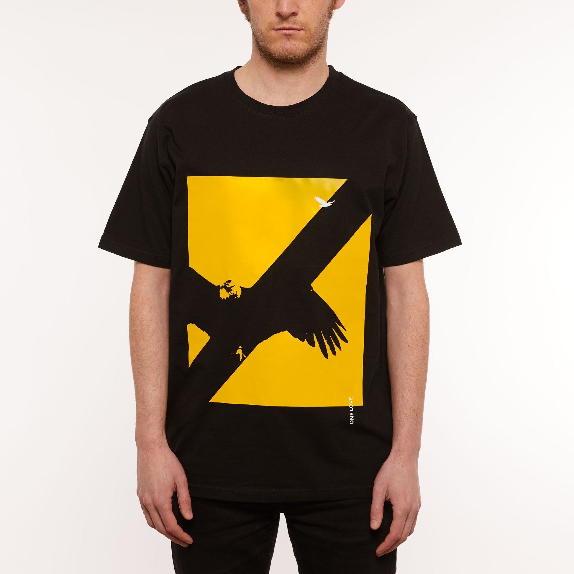 One Love T-shirt / Black / Lagos Yellow / Organic Cotton / S 4