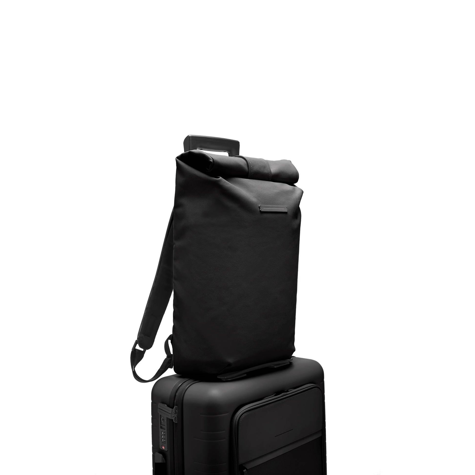 SoFo Rolltop Backpack / All Black / Recycled Cotton Canvas 9