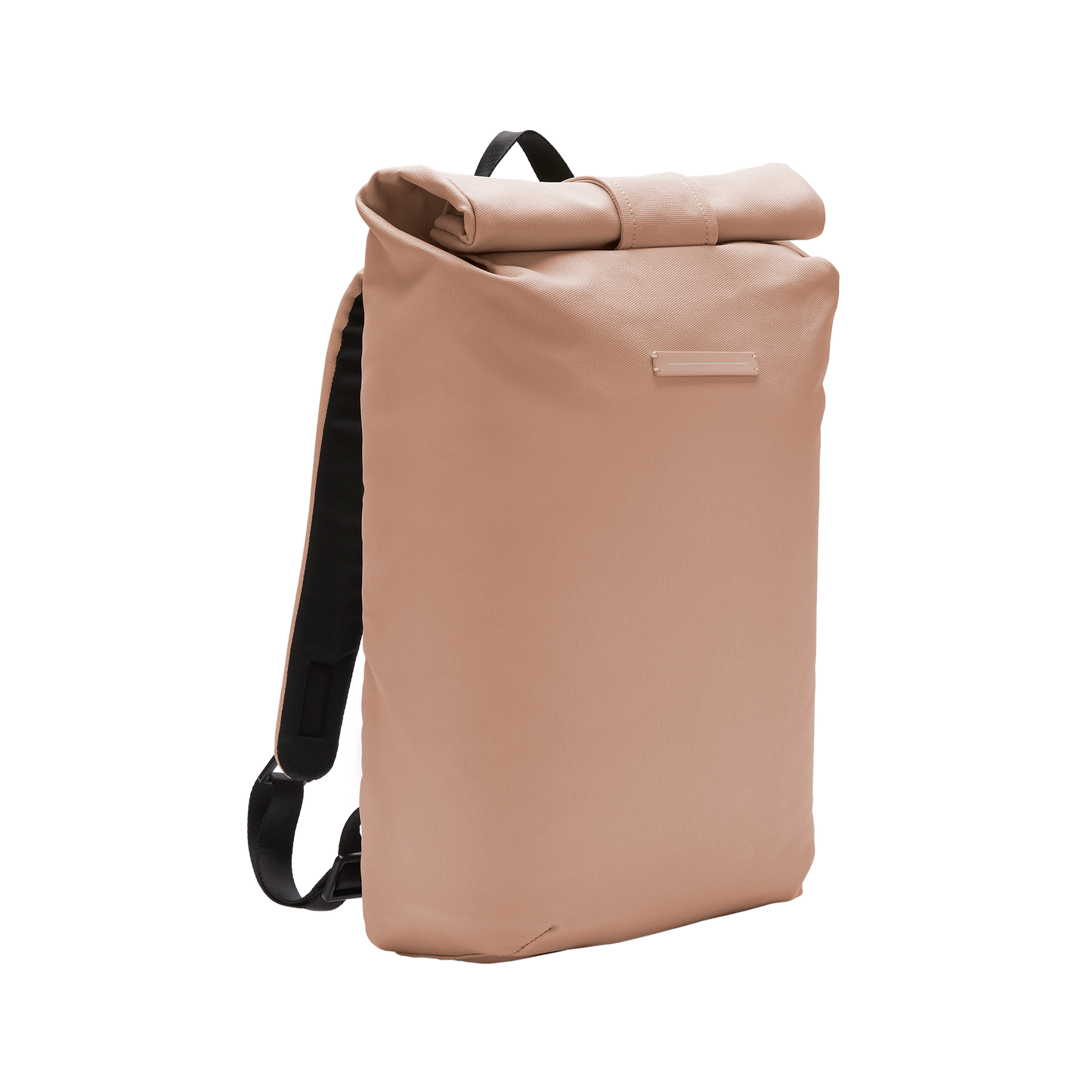 Sofo Rolltop Rucksack Beige Rosa Seitenansicht - Wasserabweisend Vegan Ergonomisch - Horizn Studios